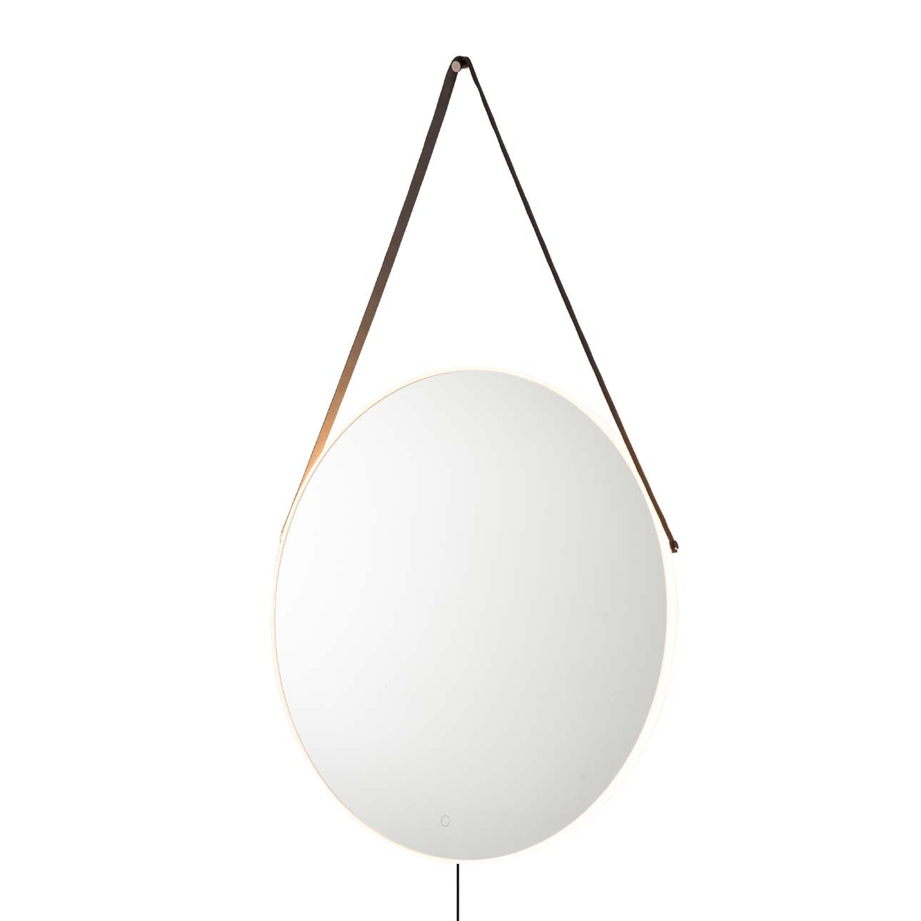 NOVA of California Aurora Round Backlit LED Wall Mirror — full product view