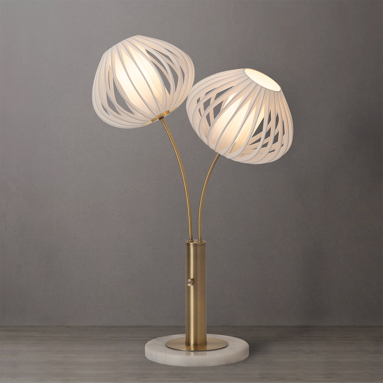 NOVA of California Bloom 2-Light Table Lamp — styled view