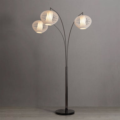 NOVA of California Bloom 3-Light Arc Floor Lamp Black Nickel — styled view