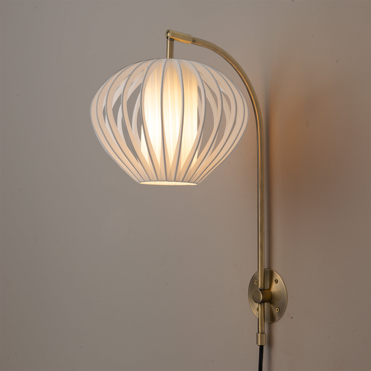 NOVA of California Bloom Plug-in Wall Sconce — styled view