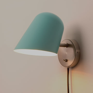NOVA of California Culver Plug-in Wall Sconce Pool Blue — styled view