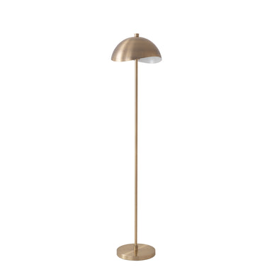 NOVA of California Luna Bella Slimline Floor Lamp Weathered Brass/White — full product view
