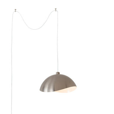 NOVA of California Luna Bella Swag Lamp Satin Nickel Satin Nickel/White — full product view