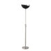 NOVA of California Luna Bella Torchiere Lamp Matte Black/Silver Satin Nickel — full product view