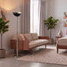 NOVA of California Luna Bella Torchiere Lamp Matte Black/Silver Satin Nickel — styled view