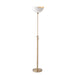 NOVA of California Luna Bella Torchiere Lamp White Gold Weathered Brass — full product view