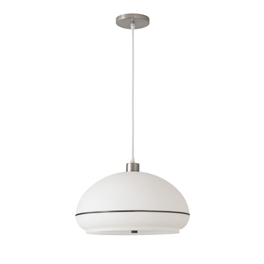 NOVA of California Morelli Pendant Satin Nickel Satin Nickel, With Black Nickel Stripe — full product view