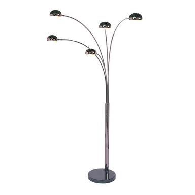 NOVA of California Original 1963 Arc Mushroom Lamp Black Nickel — full product view