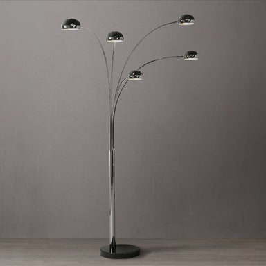 NOVA of California Original 1963 Arc Mushroom Lamp Black Nickel — styled view