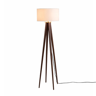 NOVA of California Quattro Floor Lamp Dark Walnut — full product view