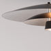 NOVA of California Rancho Mirage Arc Lamp Satin Nickel Matte Black Silver Black — close-up detail