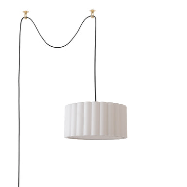 NOVA of California Scallop 16"D Swag Lamp Weathered Brass & Black — full product view
