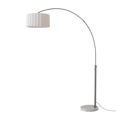 NOVA of California Scallop 92"H 1-Light Arc Lamp Black Nickel White — full product view