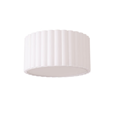 NOVA of California Scallop Flush Mount Satin Nickel — full product view