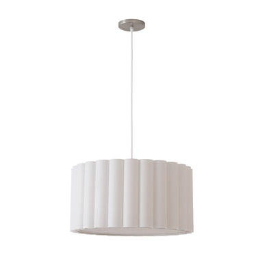 NOVA of California Scallop Pendant Satin Nickel — full product view