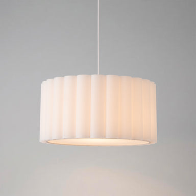 NOVA of California Scallop Pendant Satin Nickel — styled view