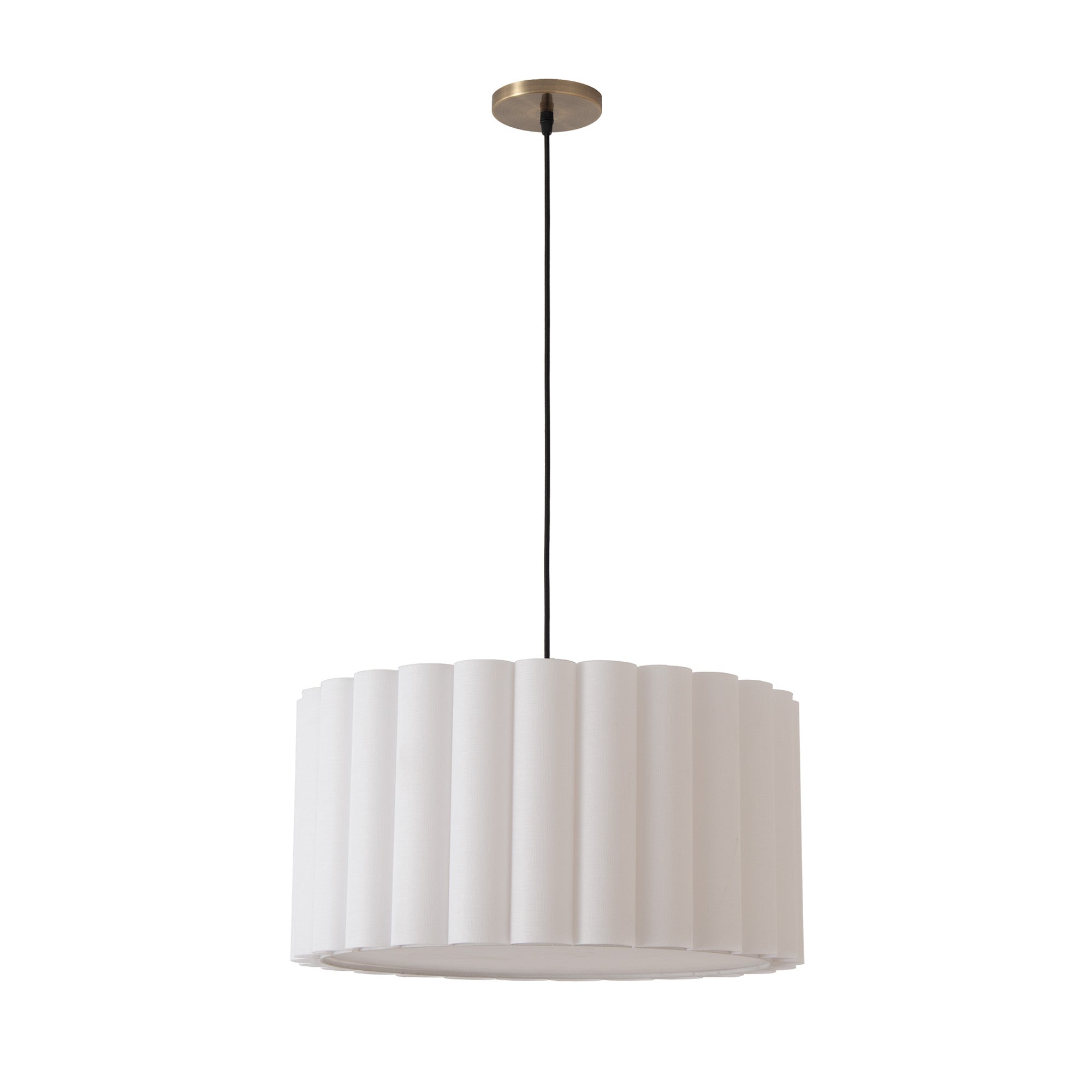 NOVA of California Scallop Pendant Weathered Brass — full product view