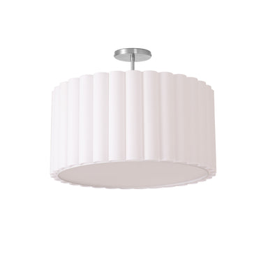 NOVA of California Scallop Semi Flush Mount Satin Nickel — full product view