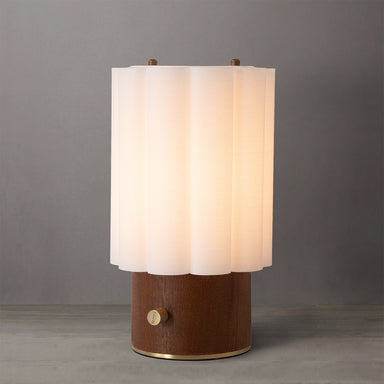 NOVA of California Scalloped Accent Table Lamp — styled view