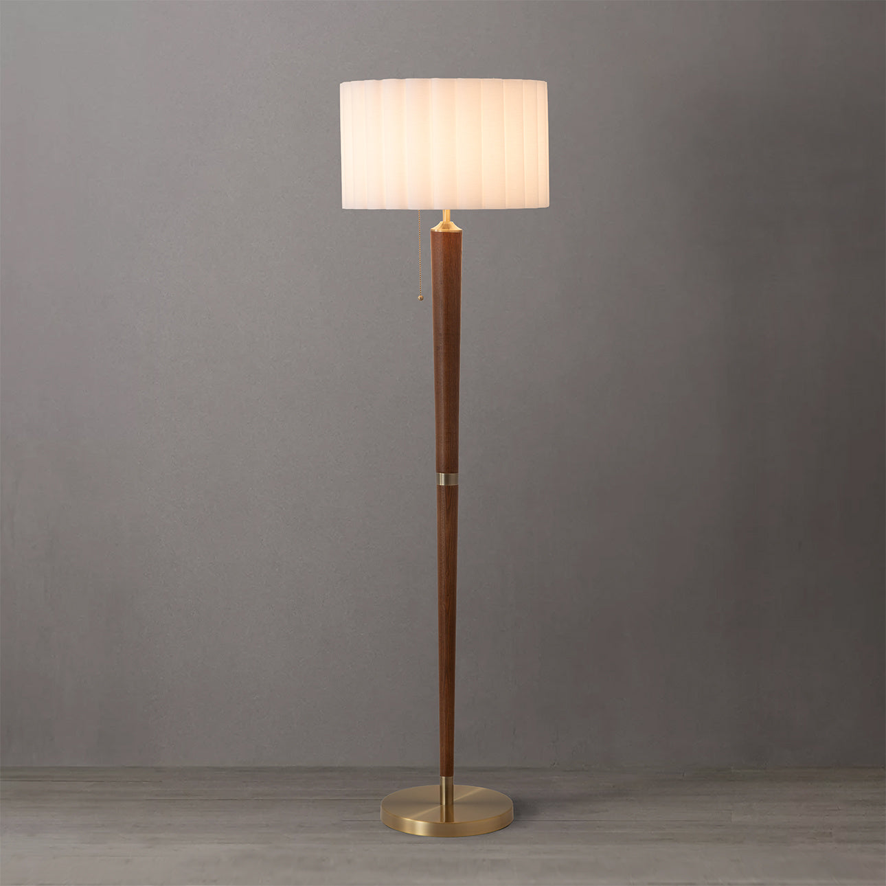 NOVA of California Scalloped Floor Lamp — styled view