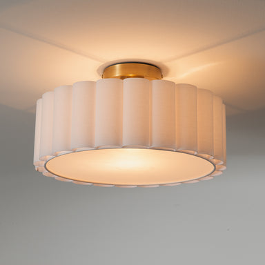 NOVA of California Scalloped, Flush Mount Lamp — styled view