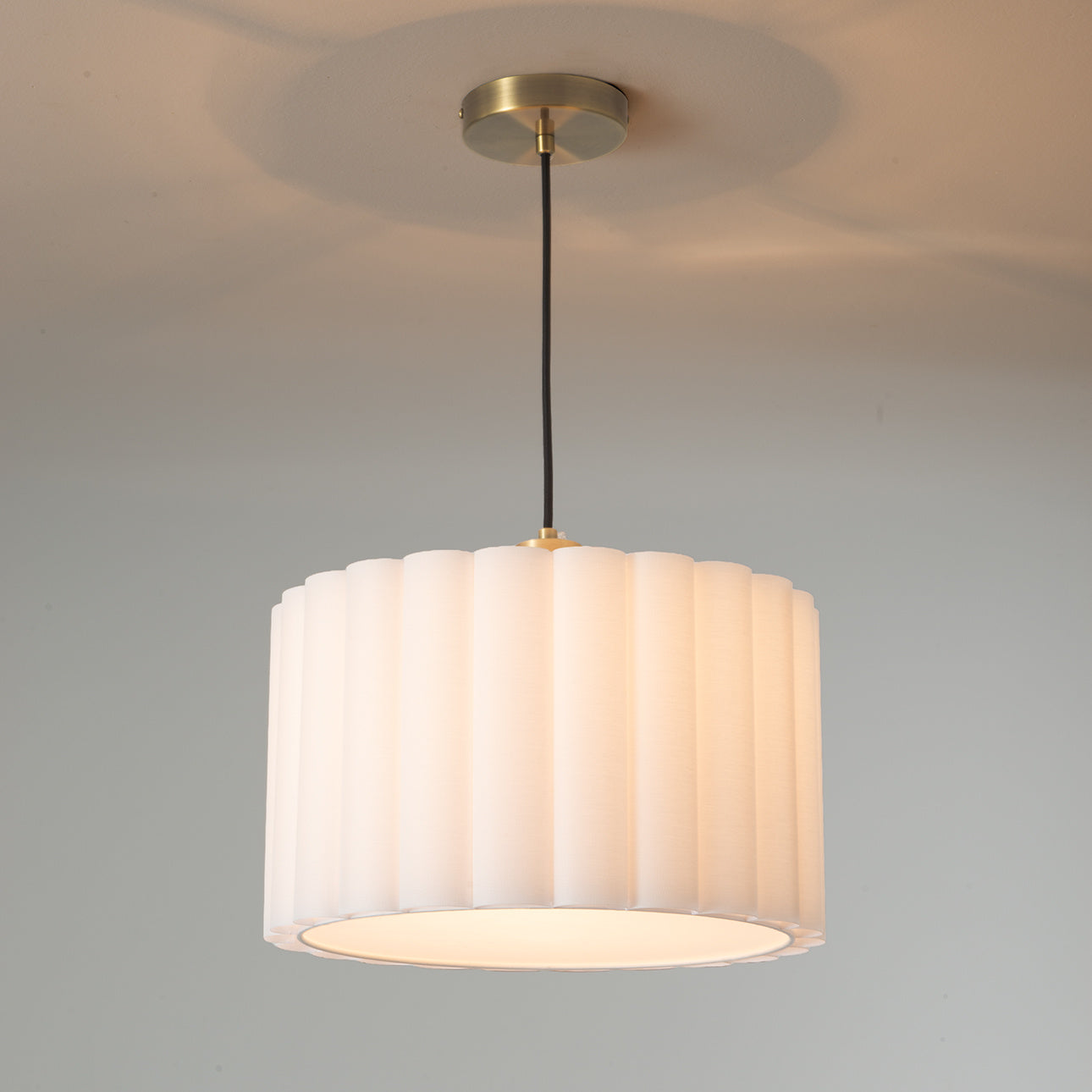 NOVA of California Scalloped Pendant Light — styled view