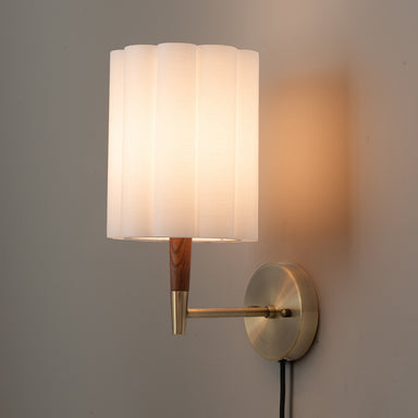 NOVA of California Scalloped Plug-in Wall Sconce — styled view