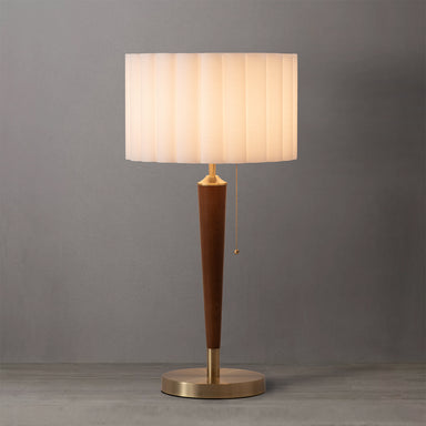 NOVA of California Scalloped Table Lamp — styled view