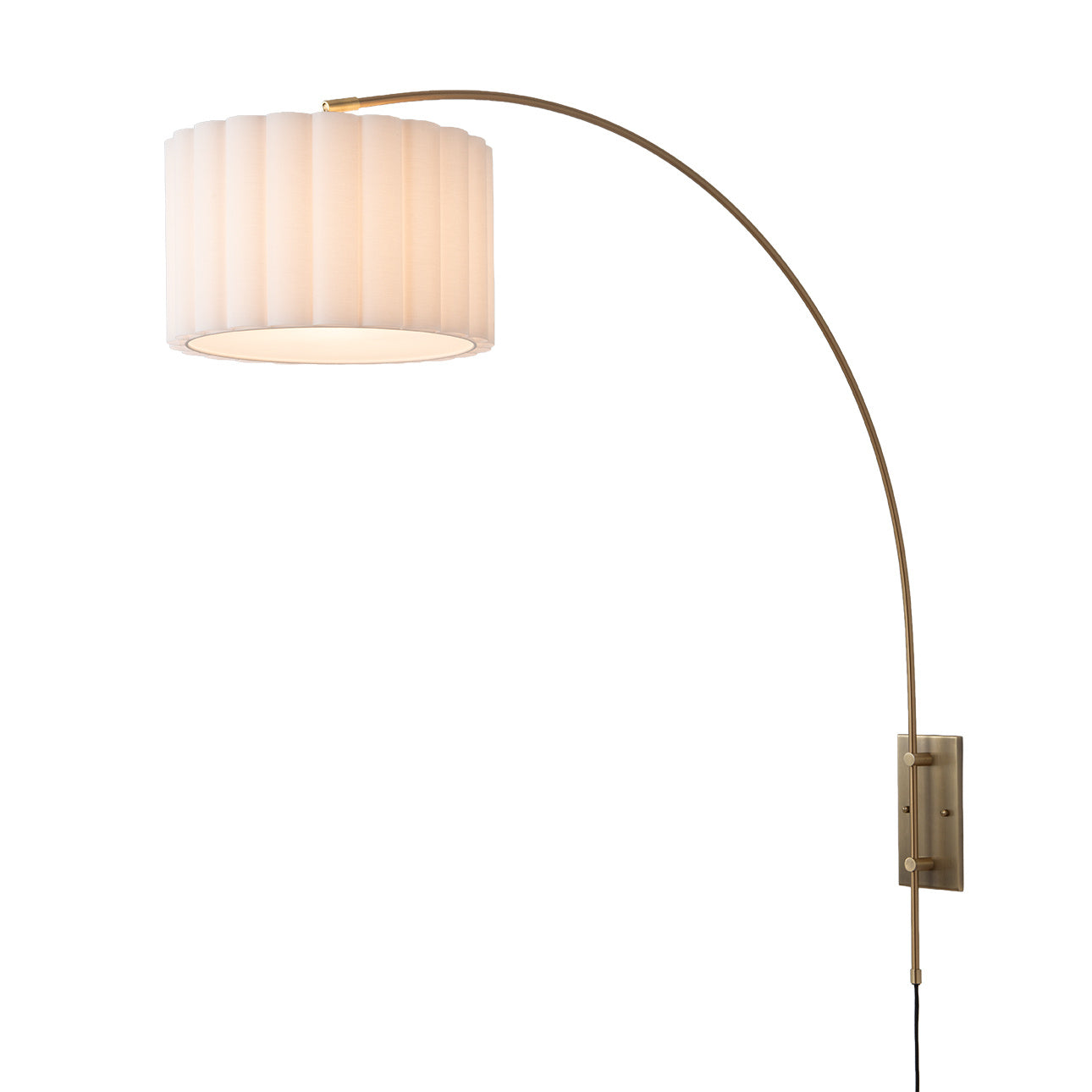 NOVA of California Scalloped Wall Mounted Arc Lamp — full product view