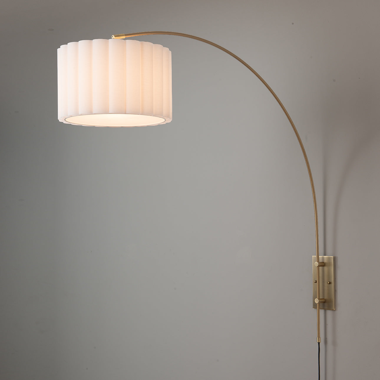 NOVA of California Scalloped Wall Mounted Arc Lamp — styled view