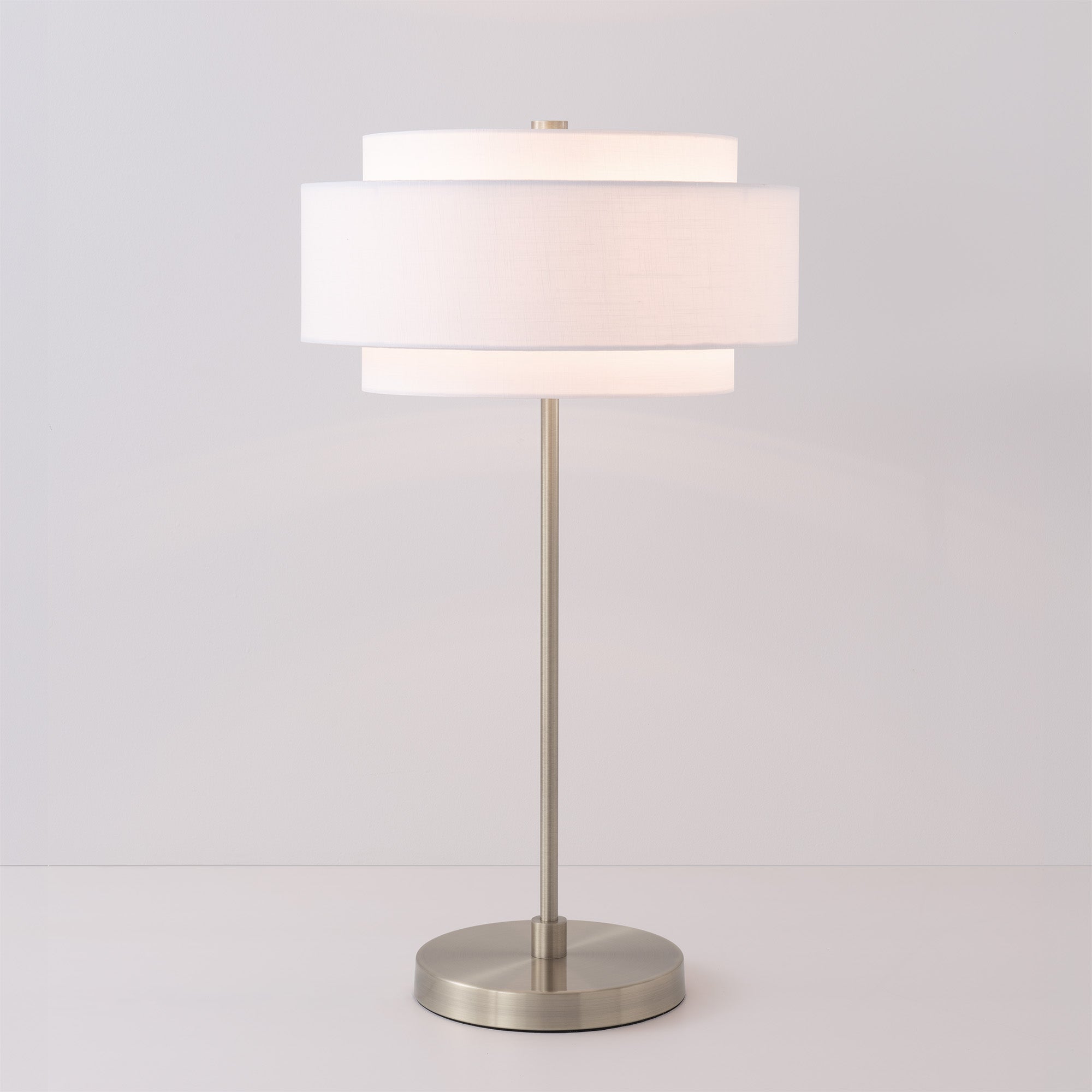 NOVA of California Slimline Coronado Table Lamp Lamp Satin Nickel — full product view