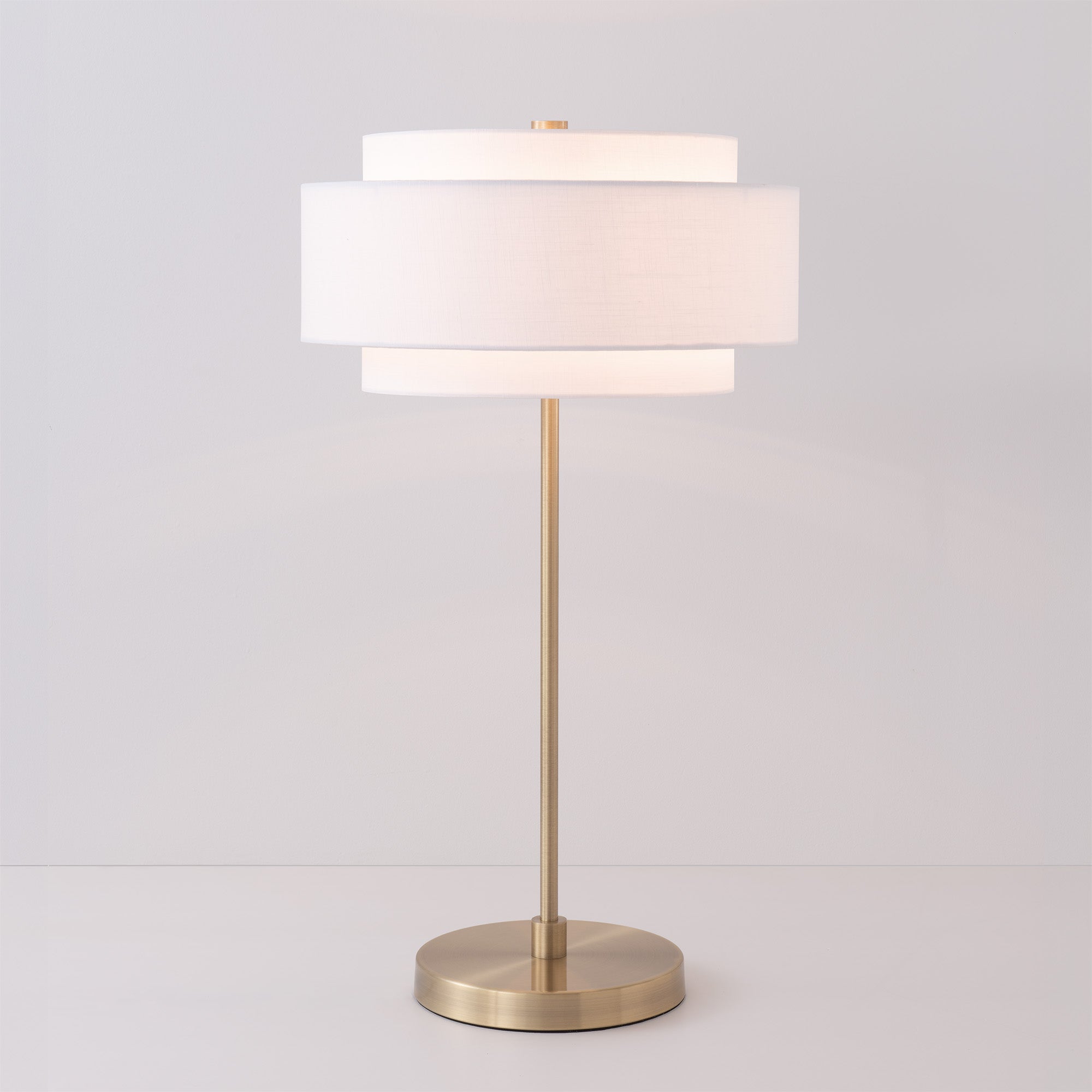 NOVA of California Slimline Coronado Table Lamp Lamp Weathered Brass — full product view