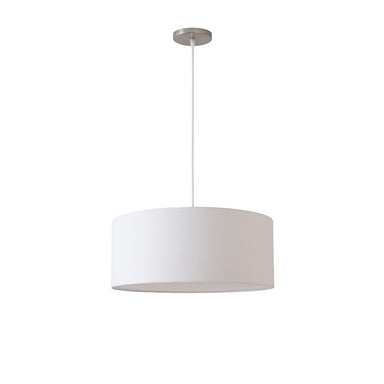 NOVA of California Stretch 15"D Pendant Satin Nickel White — full product view