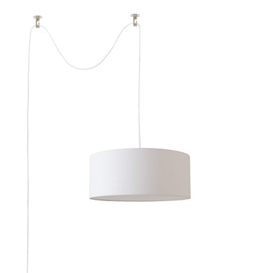 NOVA of California Stretch 15"D Swag Lamp Satin Nickel & White White — full product view