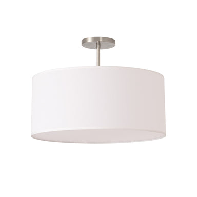 NOVA of California Stretch 4"D Semi Flush Mount Satin Nickel White — full product view