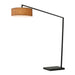 NOVA of California Stretch 87" Arc Floor Lamp Black Burlap — full product view