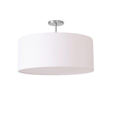 NOVA of California Stretch Semi Flush Mount Satin Nickel White — full product view
