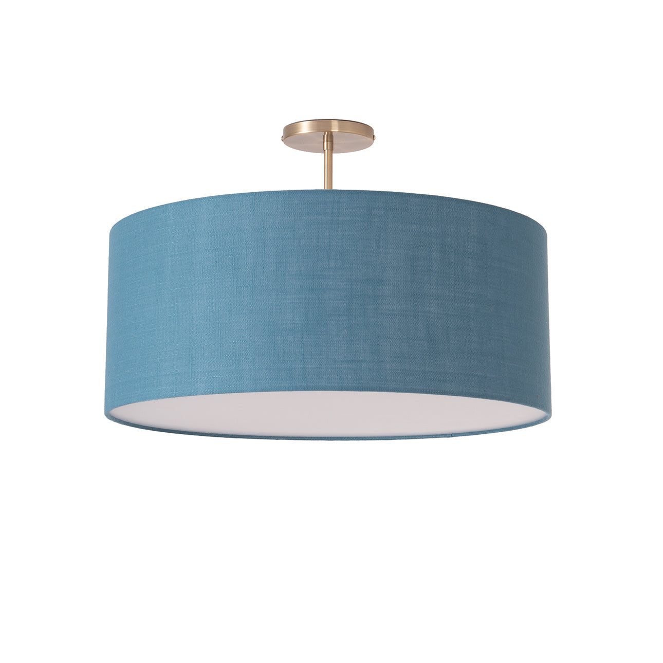 NOVA of California Stretch Semi Flush Mount Weathered Brass Pool Blue — full product view