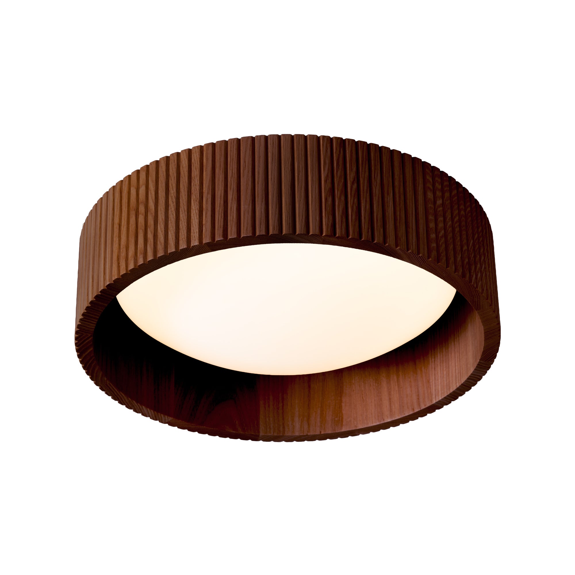 NOVA of California Tambo 14" Flush Mount Ceiling Light Dark Walnut — full product view