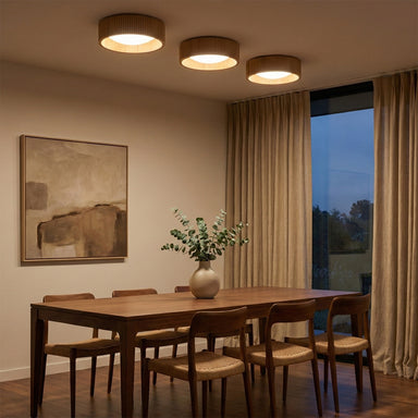 NOVA of California Tambo 14" Flush Mount Ceiling Light Natural Ash — full product view