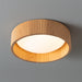 NOVA of California Tambo 14" Flush Mount Ceiling Light Natural Ash — styled view