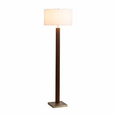 NOVA of California Tambo Floor Lamp Walnut/Weathered Brass — full product view