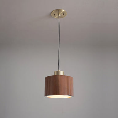NOVA of California Tambo Pendant Light Dark Walnut — styled view