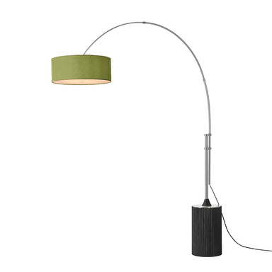 NOVA of California Tambo Stretch 92"H 1-Light Arc Lamp Satin Nickel Avocado Black Oak — full product view