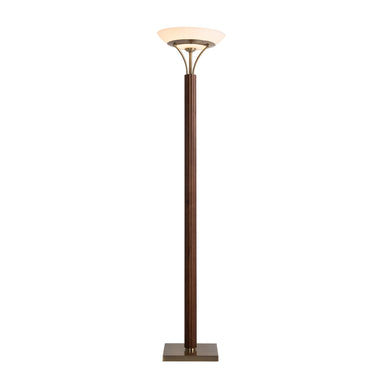 NOVA of California Tambo Torchiere Floor Lamp Dark Walnut — full product view