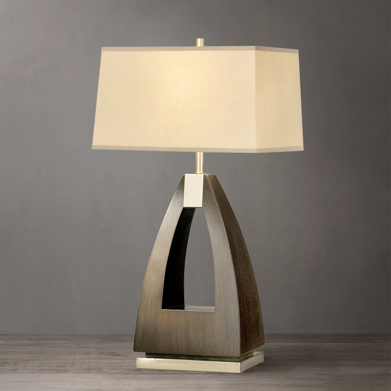 NOVA of California Trina Table Lamp Pecan — styled view