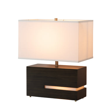 NOVA of California Zen Reclining Table Lamp with Night Light Ebony — full product view