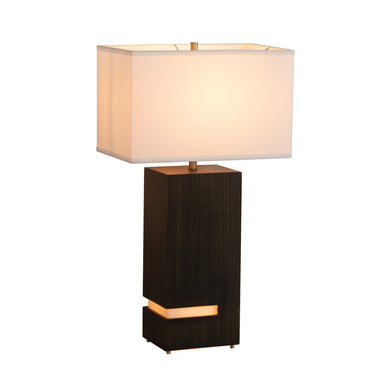 NOVA of California Zen Standing Table Lamp with Night Light Ebony — full product view