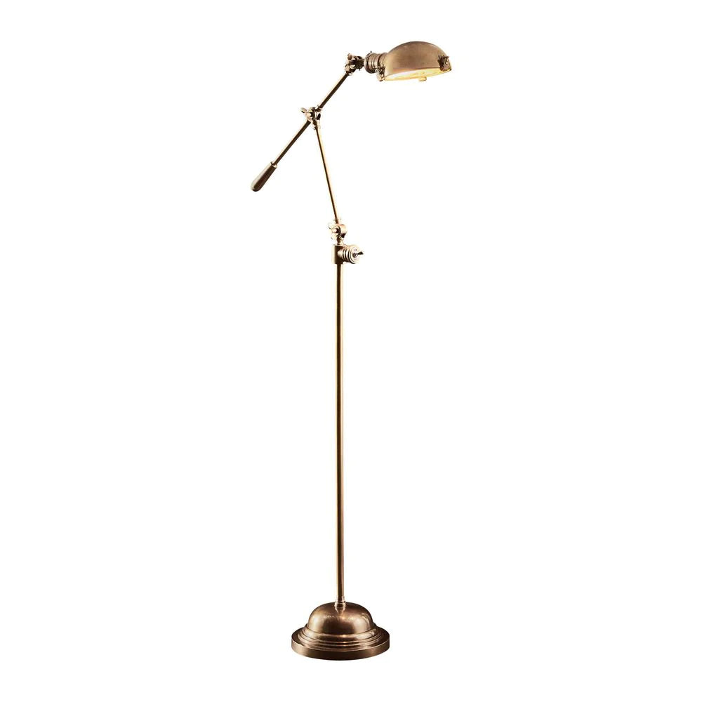 Royce Floor Lamp in Antique Brass