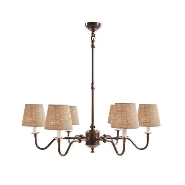 Prescot 6 Arm Chandelier Base Bronze